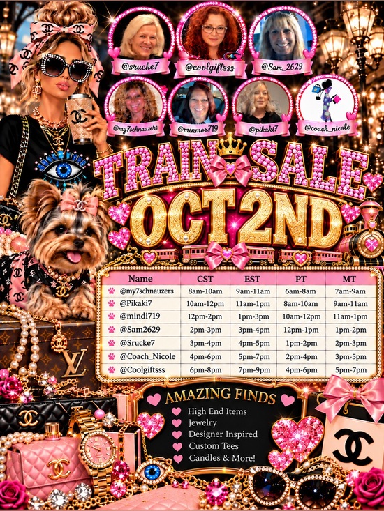 Other - Train Sale Oct 2nd Event 
Awesome Items
@sam_2628  3-4 pm eastern